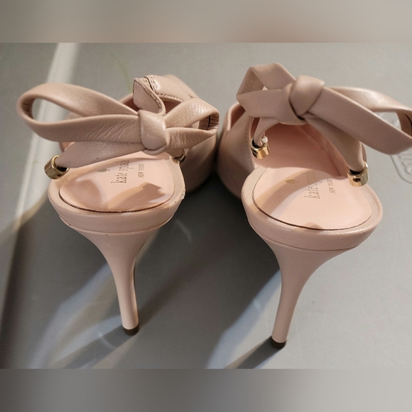 Kate spade USED pink sling bow back pump 8.5 - Picture 4 of 12